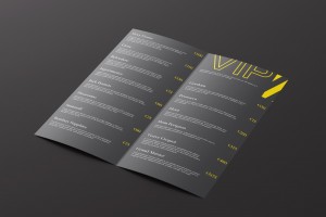 A-List Events Drinks Menu Inner | Tim Marner Creative Agency Manchester